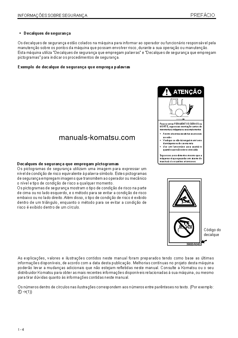 Protected: WA380-6(JPN) S/N 65001-UP Operation manual (Portuguese)