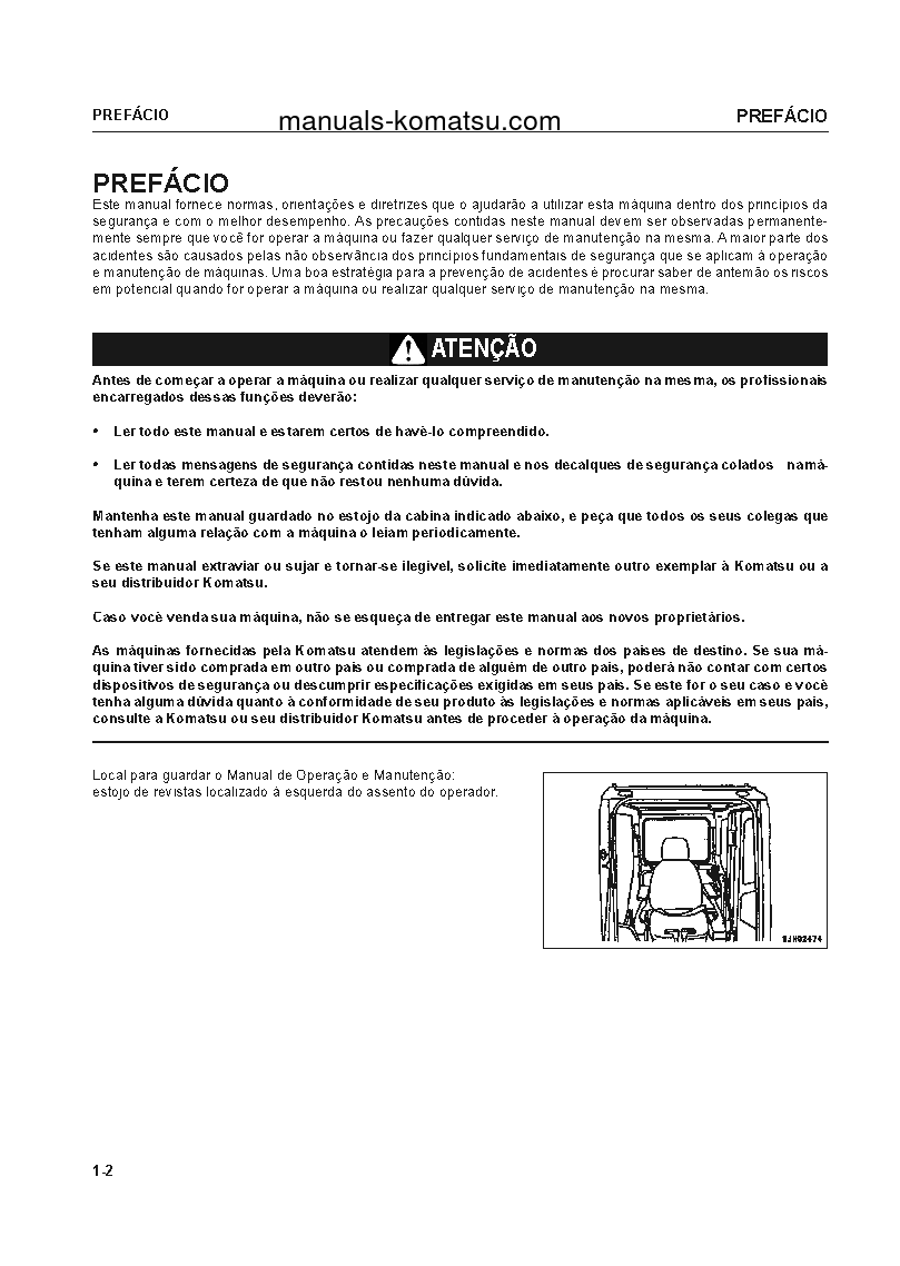 Protected: PC450LC-7(JPN)-E0 S/N 65001-UP Operation manual (Portuguese)