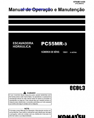 PC55MR-3(JPN) S/N 15001-UP Operation manual (Portuguese)