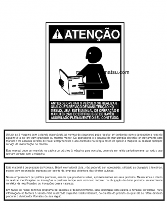 830E-AC(USA) S/N A30001-UP Operation manual (Portuguese)