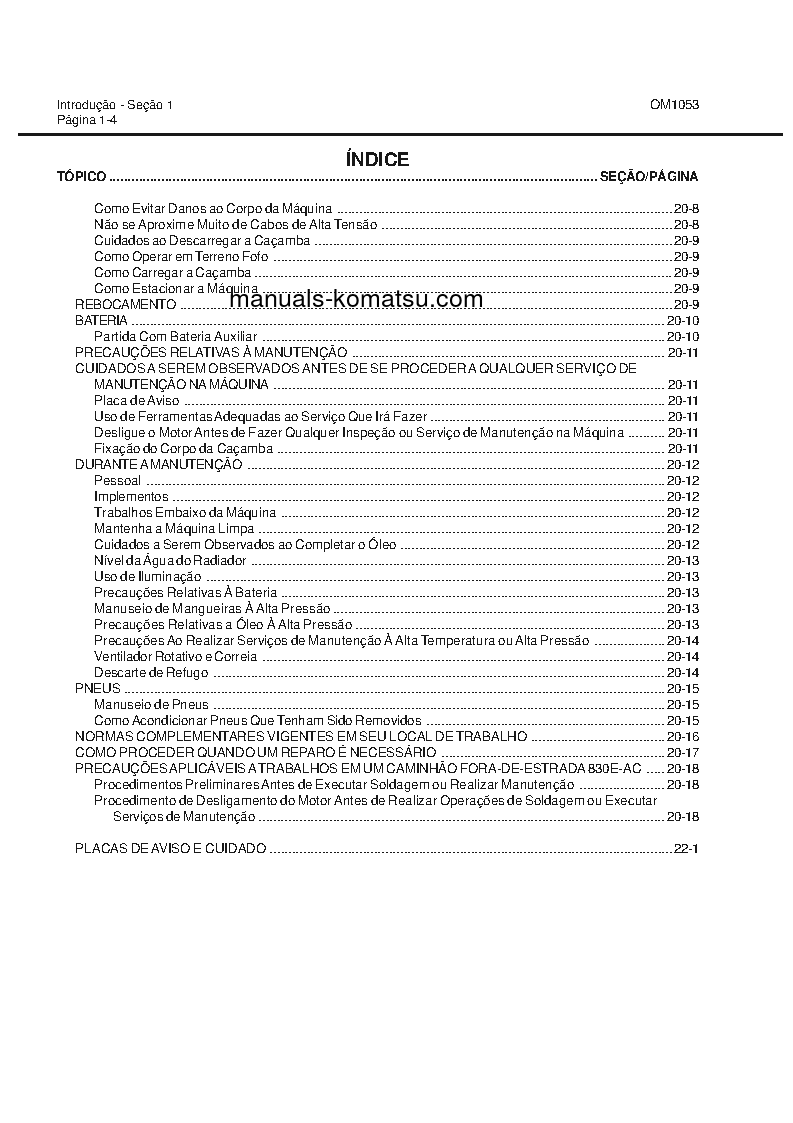 Protected: 830E-AC(USA) S/N A30001-UP Operation manual (Portuguese)