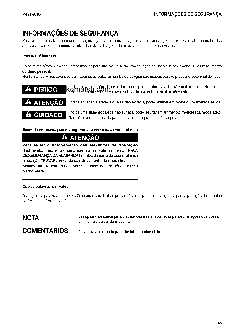 Protected: D61EX-15(BRA)-E0 S/N B45001-UP Operation manual (Portuguese)