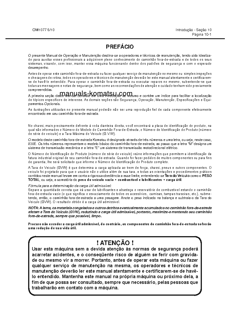 Protected: 830E-1(USA)-AC S/N A30339-UP Operation manual (Portuguese)