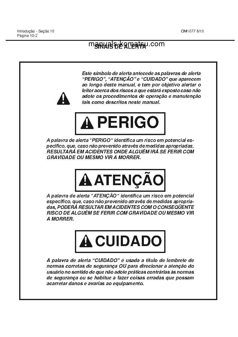 Protected: 830E-1(USA)-AC S/N A30339-UP Operation manual (Portuguese)