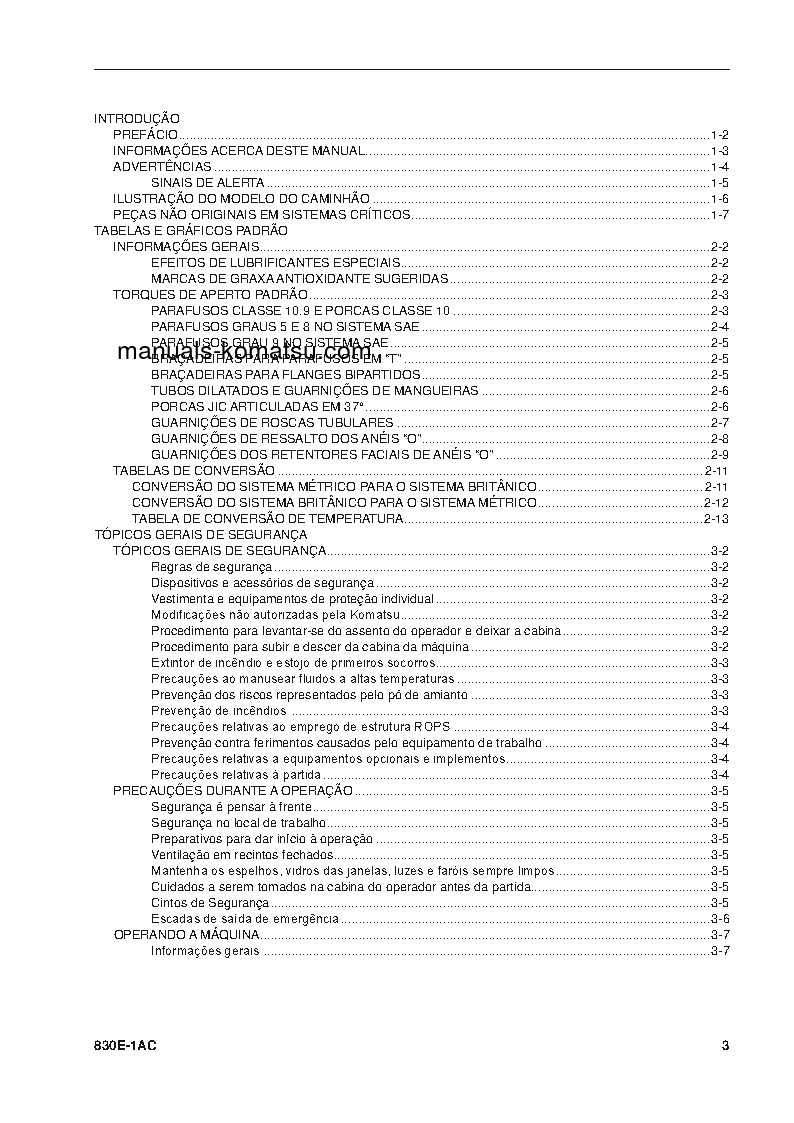 Protected: 830E-1(USA)-AC S/N A30561-UP Operation manual (Portuguese)