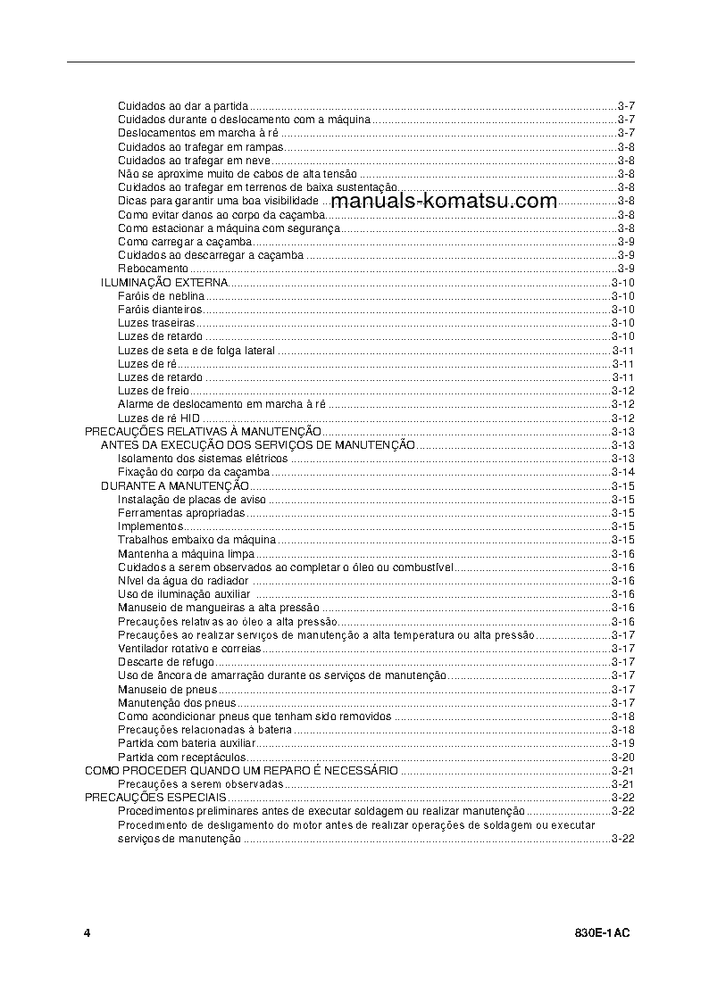 Protected: 830E-1(USA)-AC S/N A30561-UP Operation manual (Portuguese)