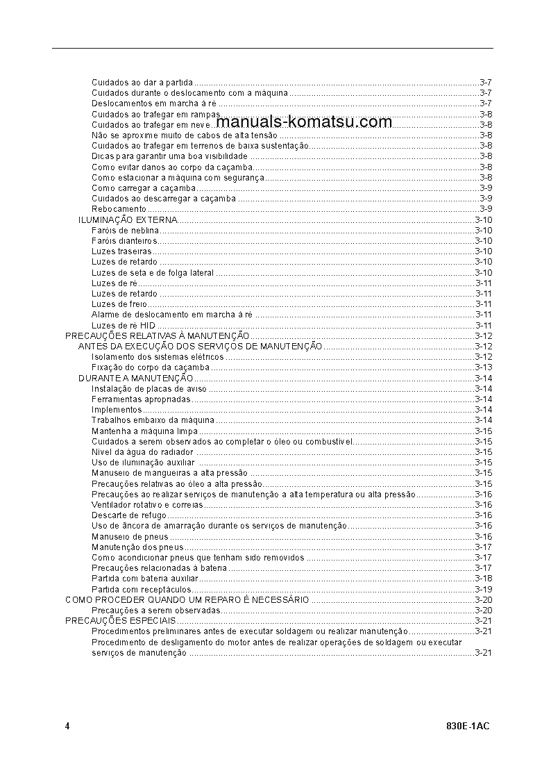 Protected: 830E-1(USA)-AC S/N A40851-UP Operation manual (Portuguese)