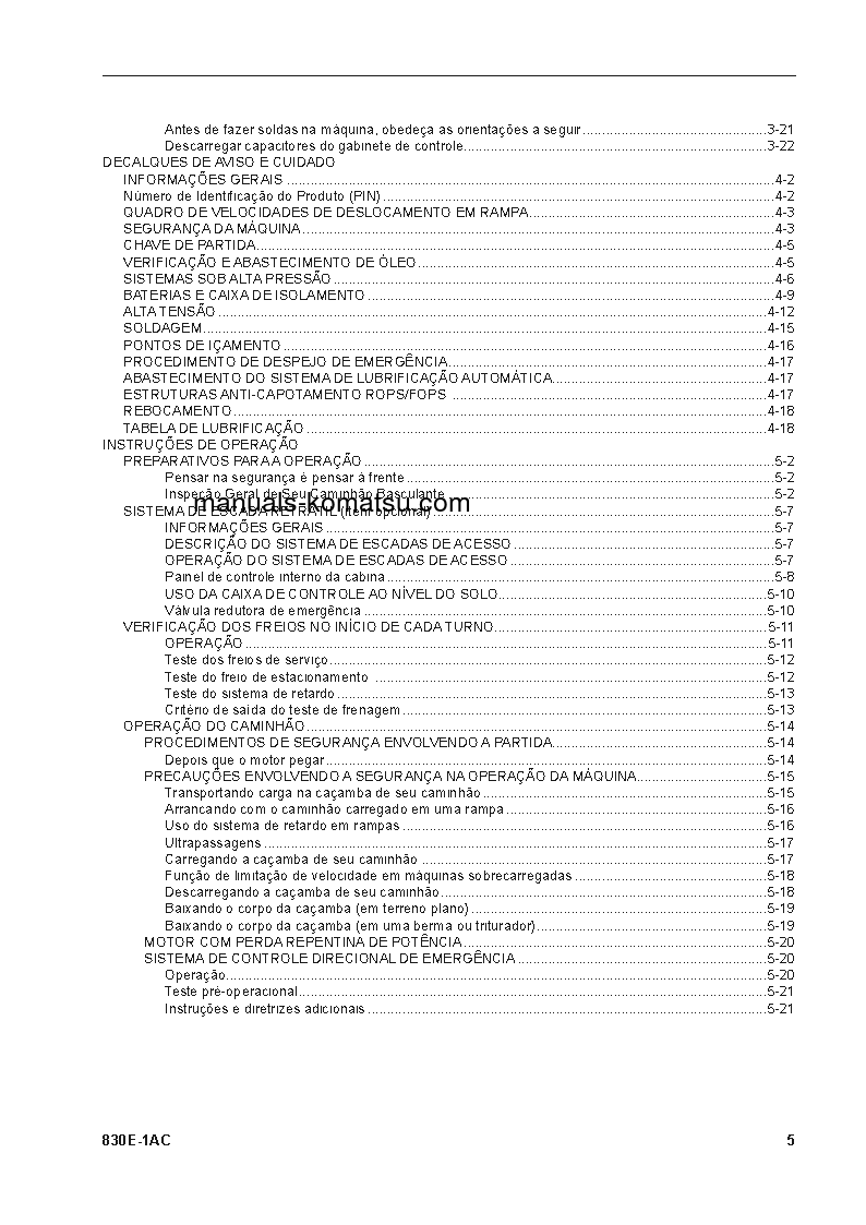 Protected: 830E-1(USA)-AC S/N A40851-UP Operation manual (Portuguese)