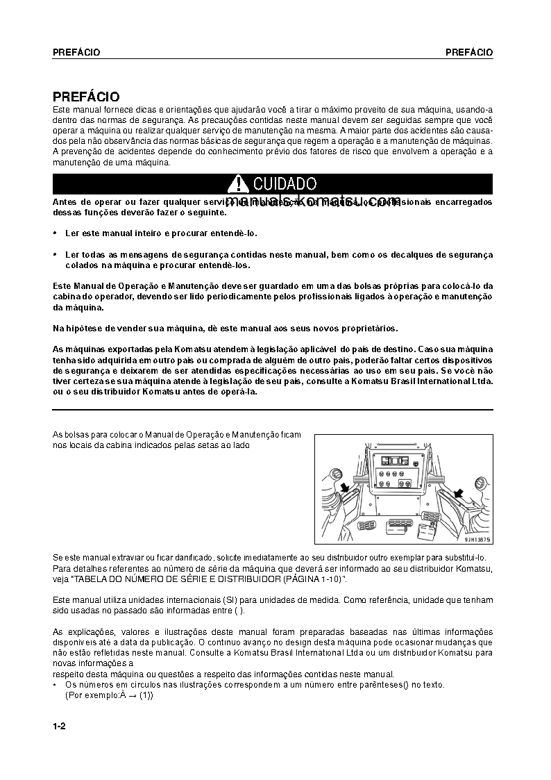 Protected: D475A-5(JPN)-E0 S/N 30071-UP Operation manual (Portuguese)
