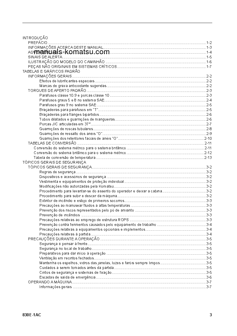 Protected: 830E-1(USA)-AC S/N A40962-UP Operation manual (Portuguese)