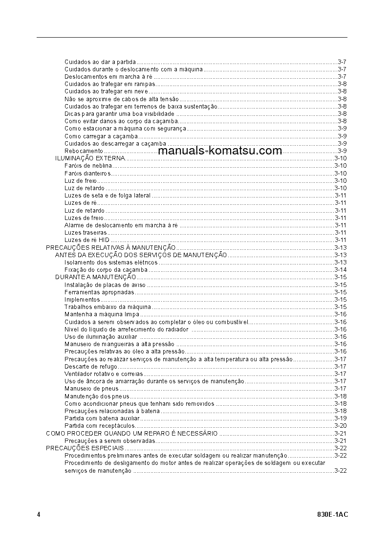 Protected: 830E-1(USA)-AC S/N A40962-UP Operation manual (Portuguese)