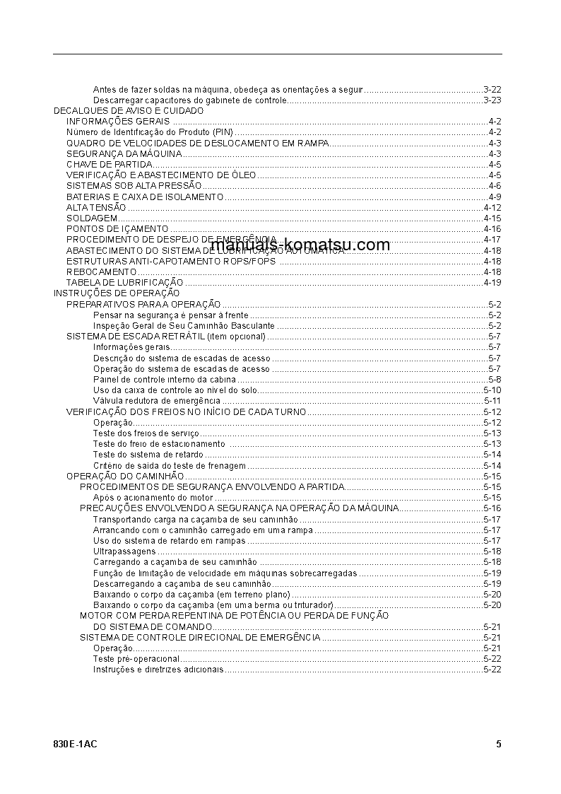 Protected: 830E-1(USA)-AC S/N A40962-UP Operation manual (Portuguese)