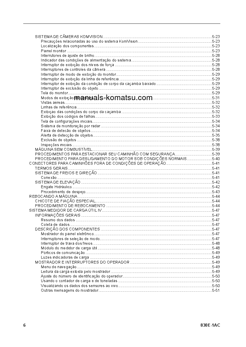 Protected: 830E-1(USA)-AC S/N A40962-UP Operation manual (Portuguese)