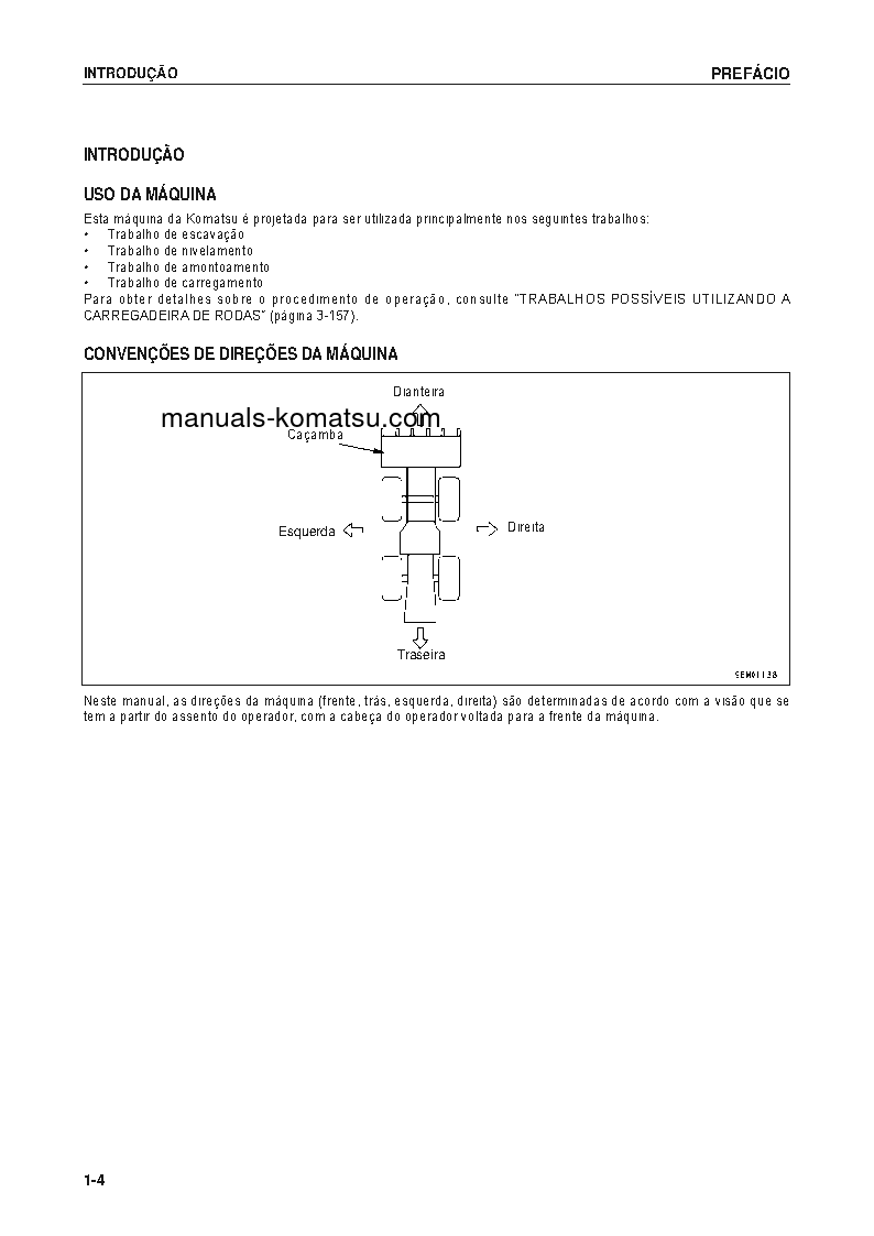 Protected: WA600-6(JPN) S/N 60436-UP Operation manual (Portuguese)