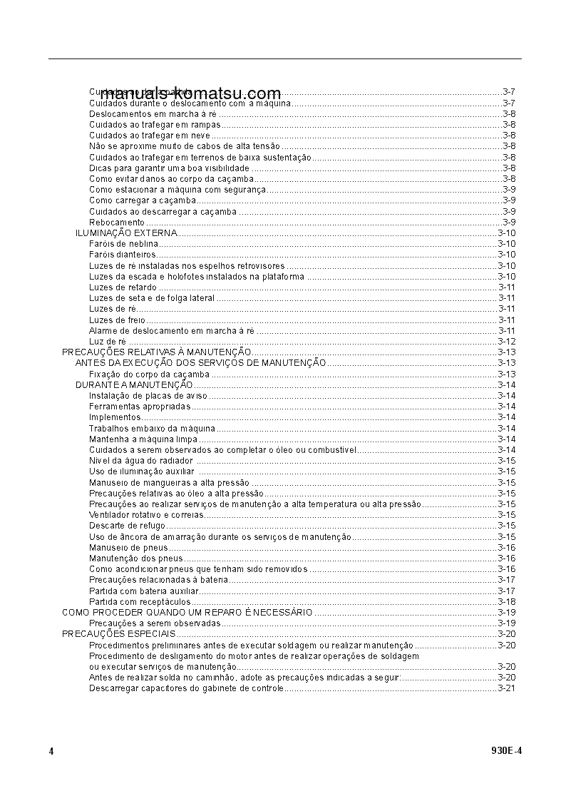 Protected: 930E-4(USA) S/N A31936 Operation manual (Portuguese)