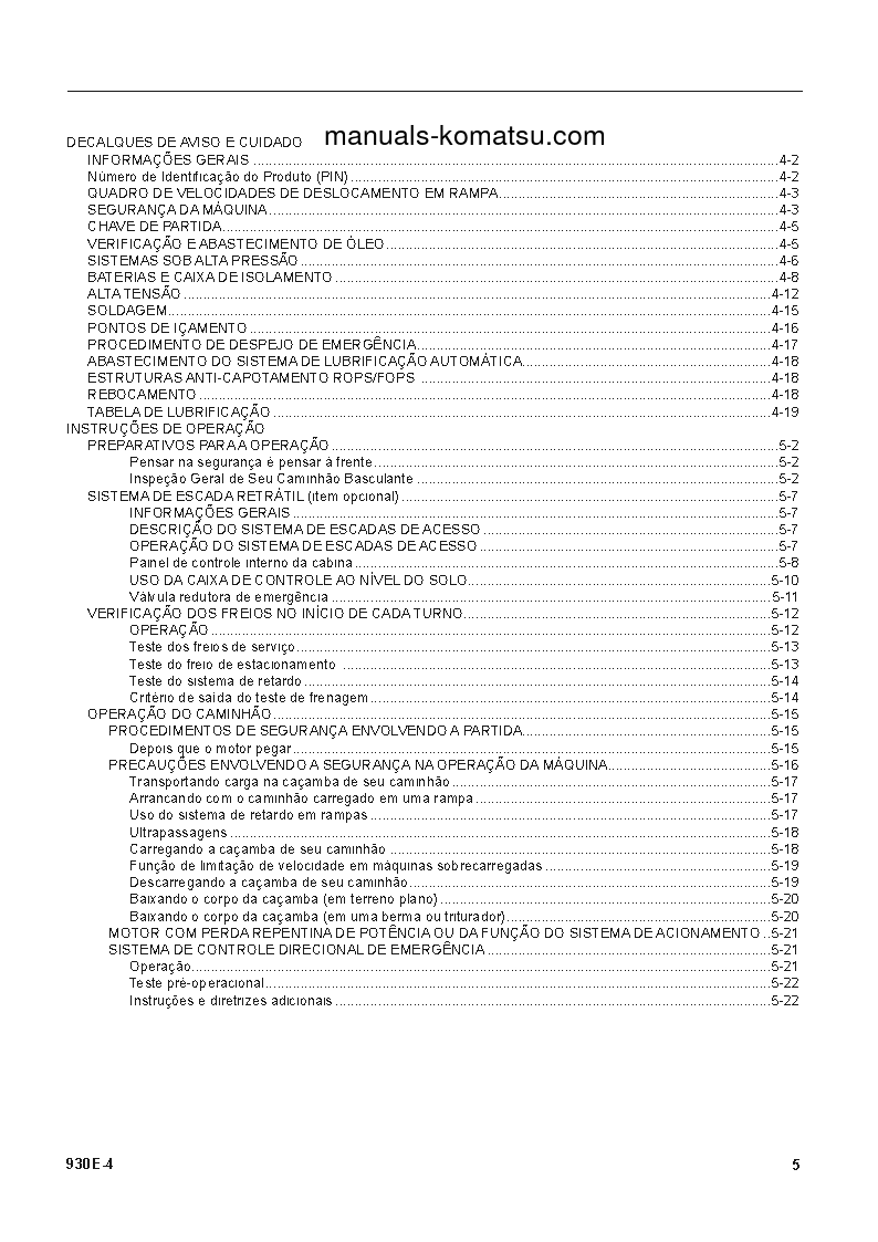 Protected: 930E-4(USA) S/N A31936 Operation manual (Portuguese)