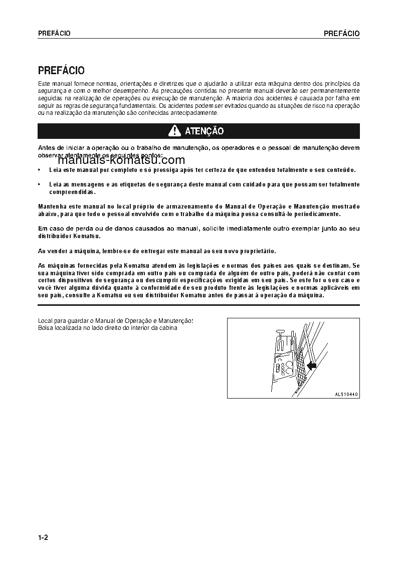 Protected: GD825A-2(JPN) S/N 12503-UP Operation manual (Portuguese)