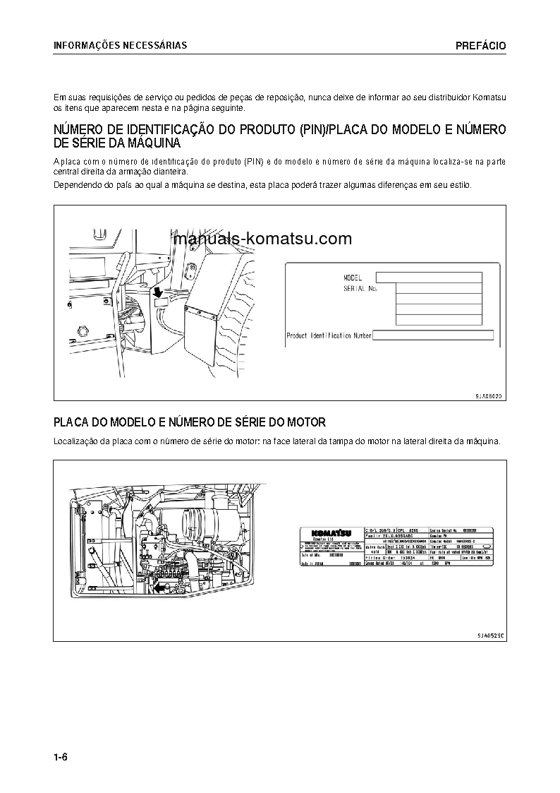 Protected: WA320-5(BRA) S/N B10230-UP Operation manual (Portuguese)