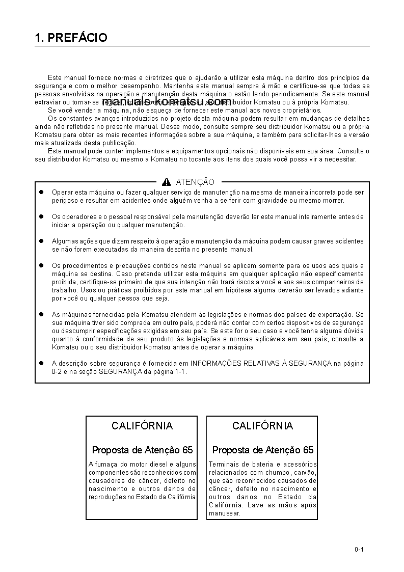 Protected: WD500-3(JPN) S/N 50001-UP Operation manual (Portuguese)