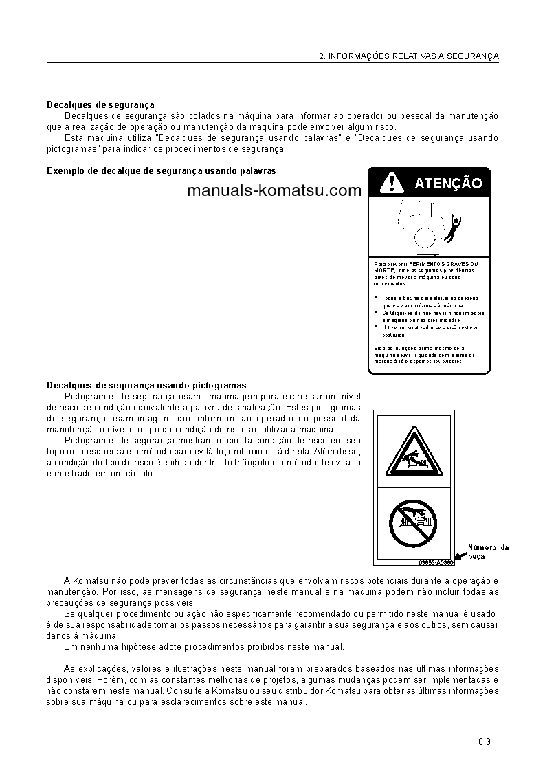 Protected: WD500-3(JPN) S/N 50001-UP Operation manual (Portuguese)