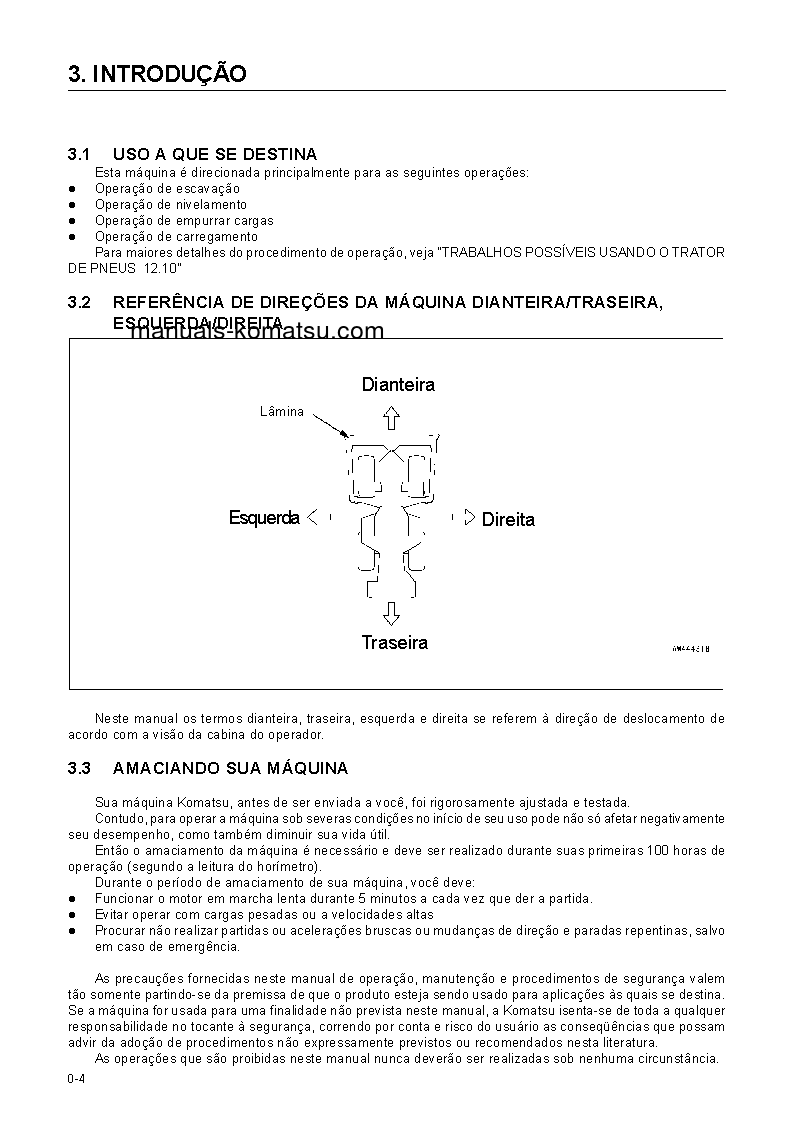 Protected: WD500-3(JPN) S/N 50001-UP Operation manual (Portuguese)
