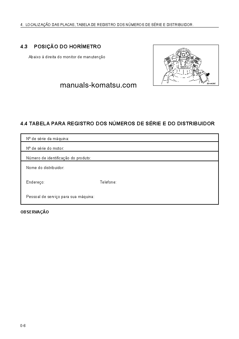 Protected: WD500-3(JPN) S/N 50001-UP Operation manual (Portuguese)