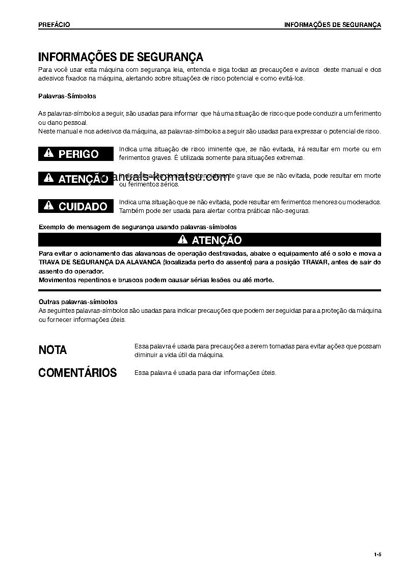 Protected: WD600-3(JPN) S/N 50001-UP Operation manual (Portuguese)