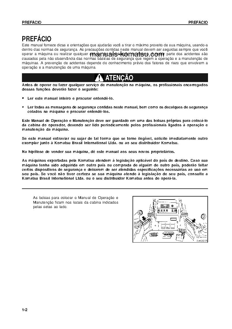 Protected: D375A-5(JPN) S/N 18052-UP Operation manual (Portuguese)