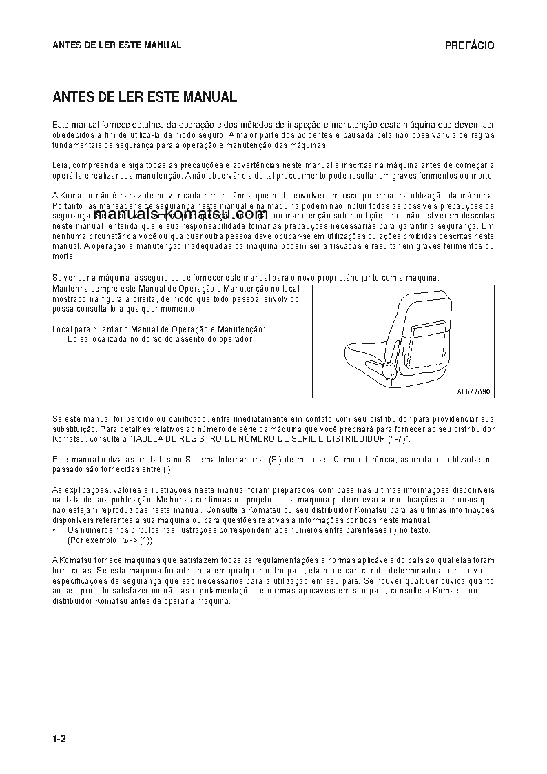 Protected: GD655-5B(BRA) S/N B40001-UP Operation manual (Portuguese)