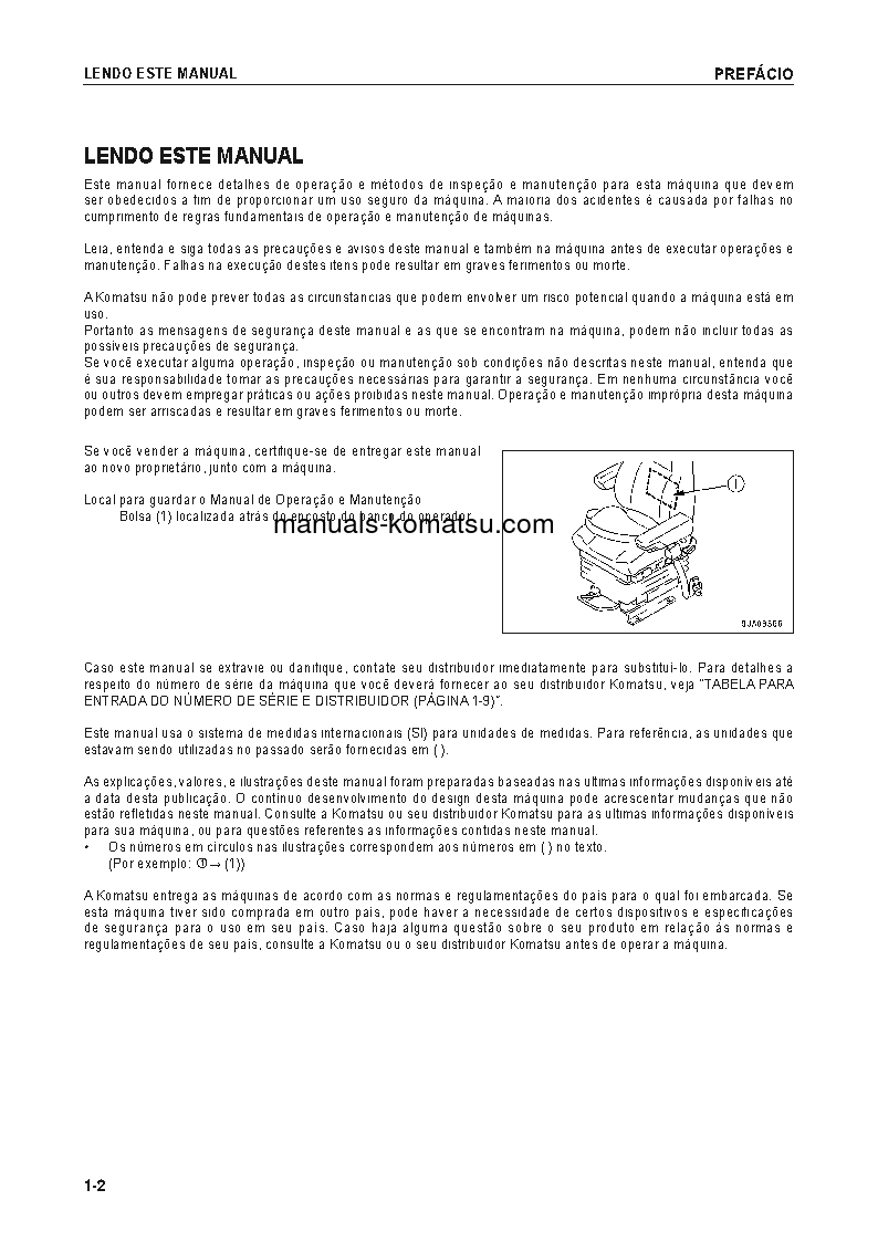 Protected: WA470-6(JPN) S/N 90234-UP Operation manual (Portuguese)