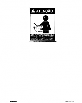 PC300-7(JPN) S/N 40001-UP Operation manual (Portuguese)