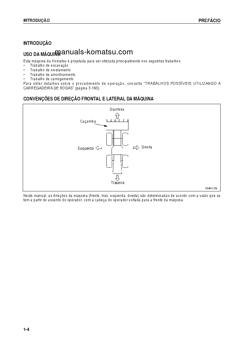 Protected: WA600-6(JPN) S/N 60732-UP Operation manual (Portuguese)