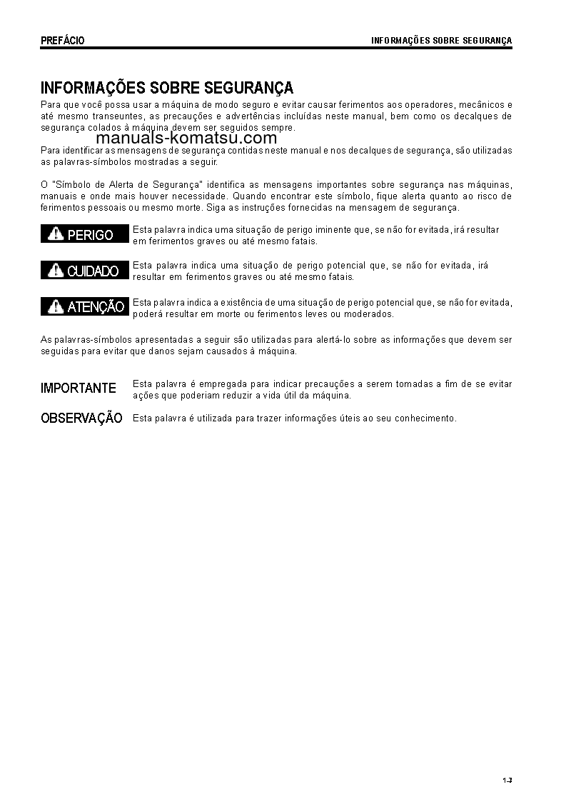 Protected: WA500-6(JPN) S/N 55544-UP Operation manual (Portuguese)