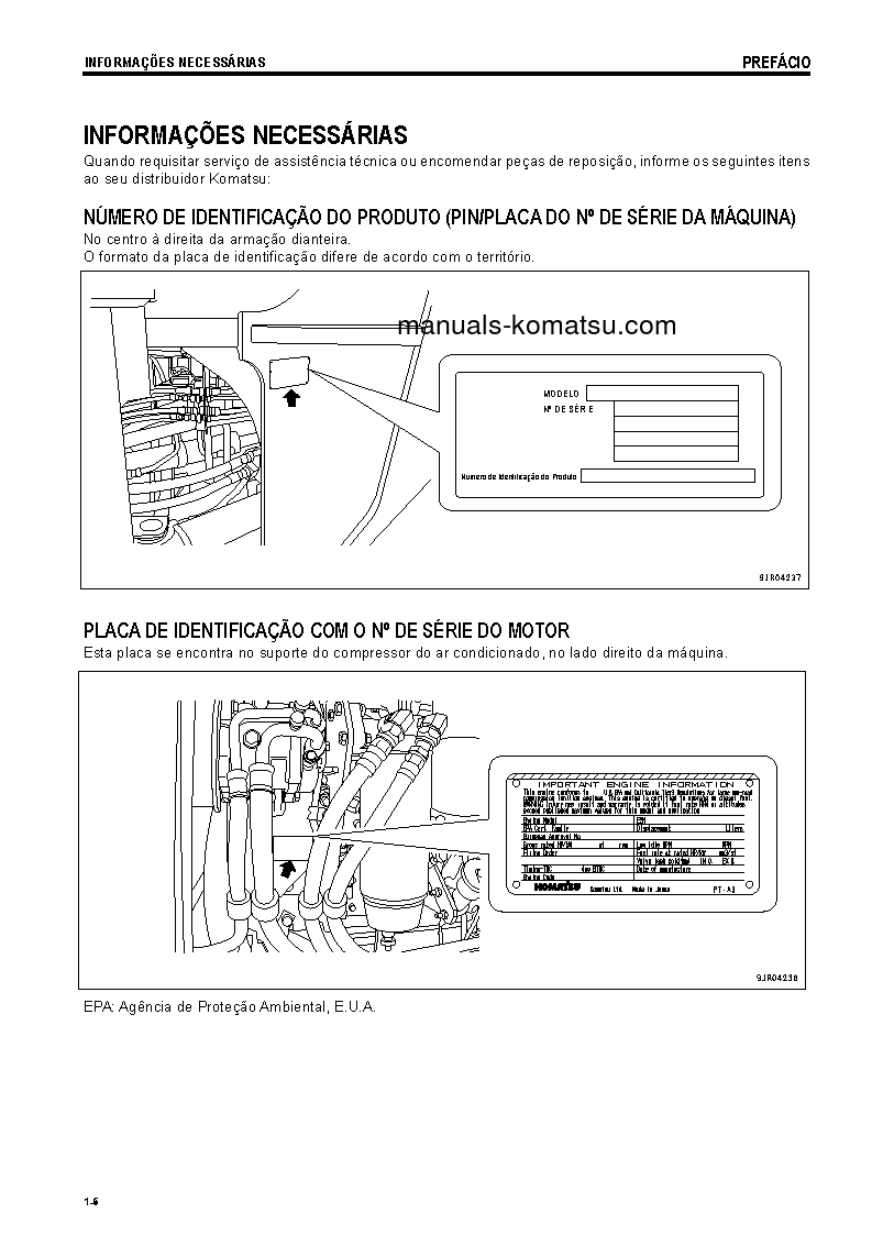 Protected: WA500-6(JPN) S/N 55544-UP Operation manual (Portuguese)