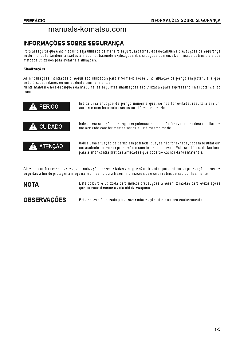 Protected: PC160LC-8(BRA) S/N B30001-UP Operation manual (Portuguese)