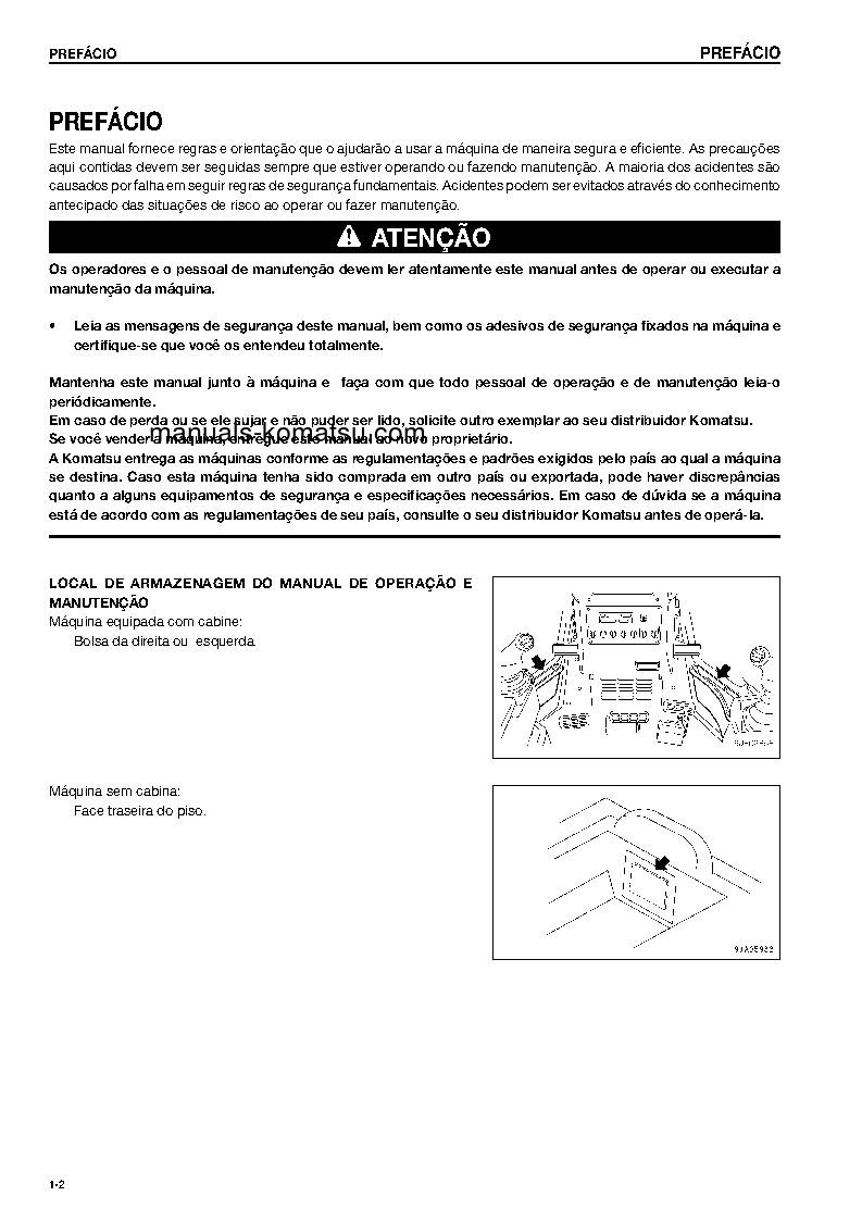 Protected: D61EX-15(BRA) S/N B40001-UP Operation manual (Portuguese)