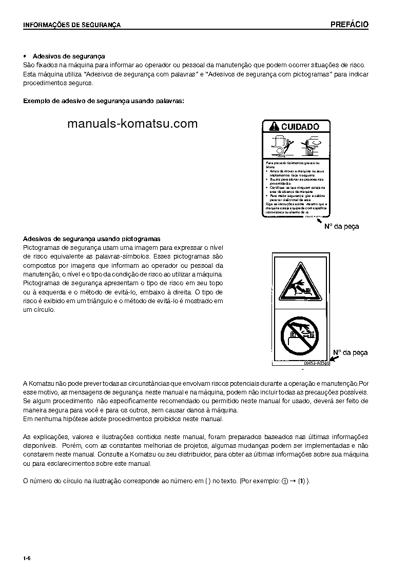 Protected: D61EX-15(BRA) S/N B40001-UP Operation manual (Portuguese)