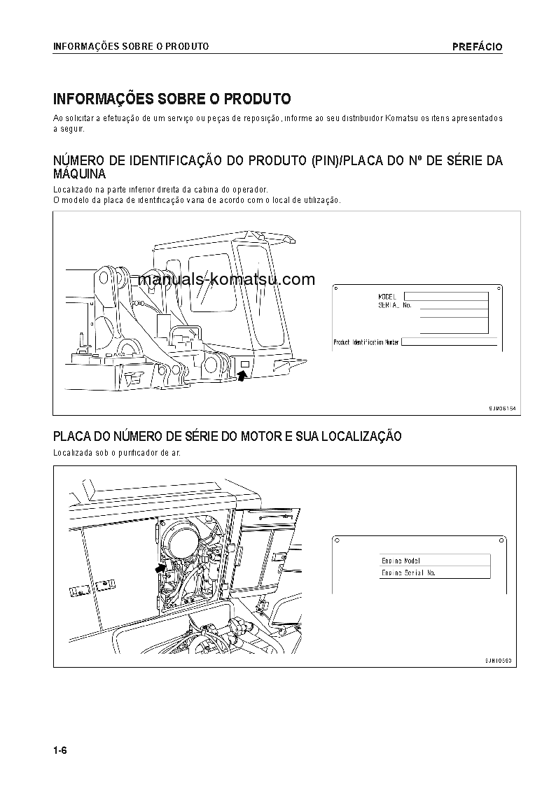 Protected: PC1250SP-8(JPN) S/N 30165-UP Operation manual (Portuguese)