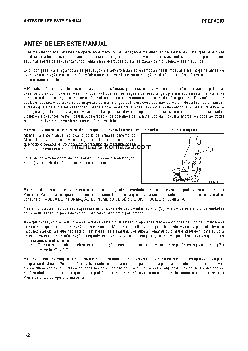 Protected: WA1200-6(JPN) S/N 60001-UP Operation manual (Portuguese)