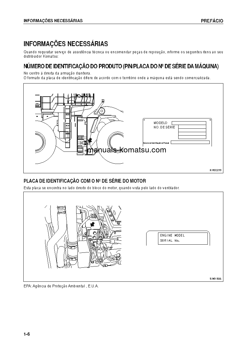 Protected: WA1200-6(JPN) S/N 60001-UP Operation manual (Portuguese)