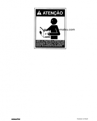 PC400-7(JPN) S/N 50001-UP Operation manual (Portuguese)