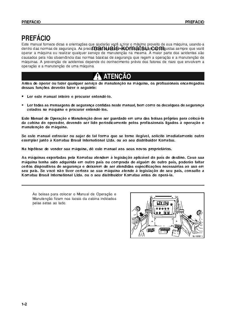 Protected: D475A-5(JPN) S/N 20001-UP Operation manual (Portuguese)