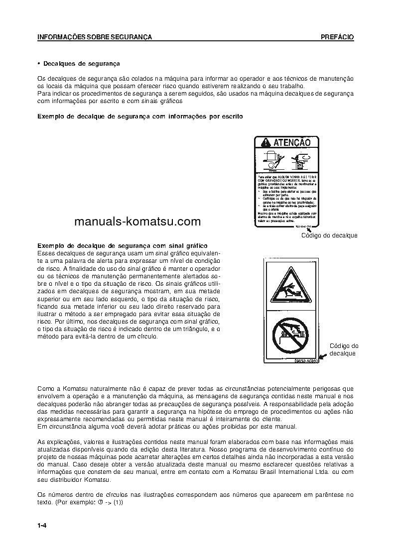 Protected: D475A-5(JPN) S/N 20001-UP Operation manual (Portuguese)
