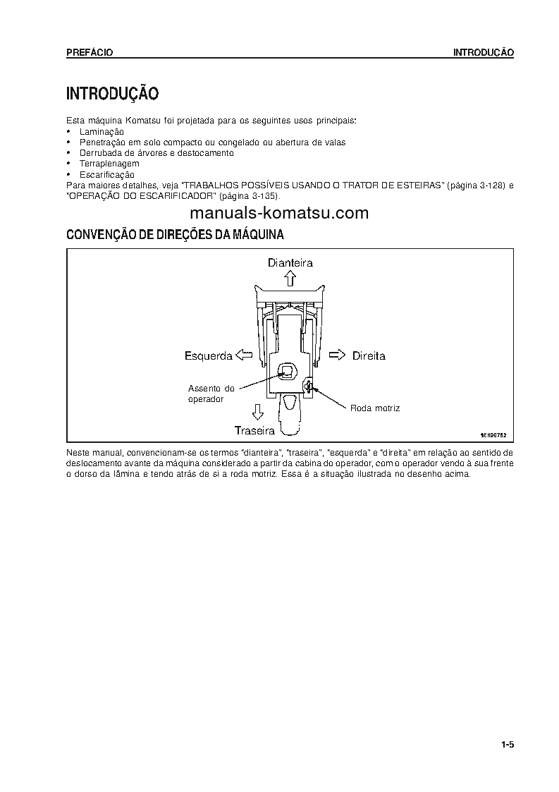 Protected: D475A-5(JPN) S/N 20001-UP Operation manual (Portuguese)