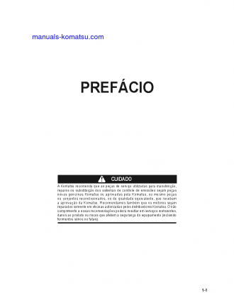 D61EX-23(BRA)-M0 S/N B50001-UP Operation manual (Portuguese)