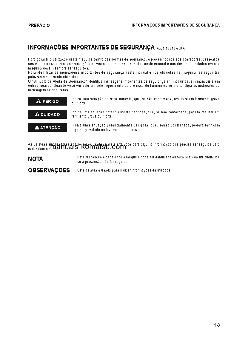Protected: D61EX-23(BRA)-M0 S/N B50001-UP Operation manual (Portuguese)