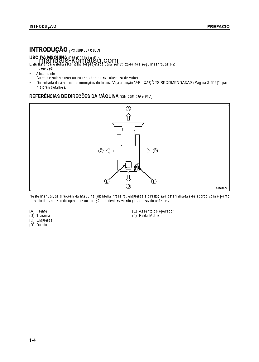 Protected: D61EX-23(BRA)-M0 S/N B50001-UP Operation manual (Portuguese)