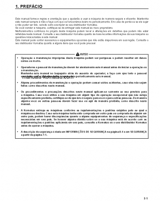 PC120-6(JPN) S/N 70001-UP Operation manual (Portuguese)