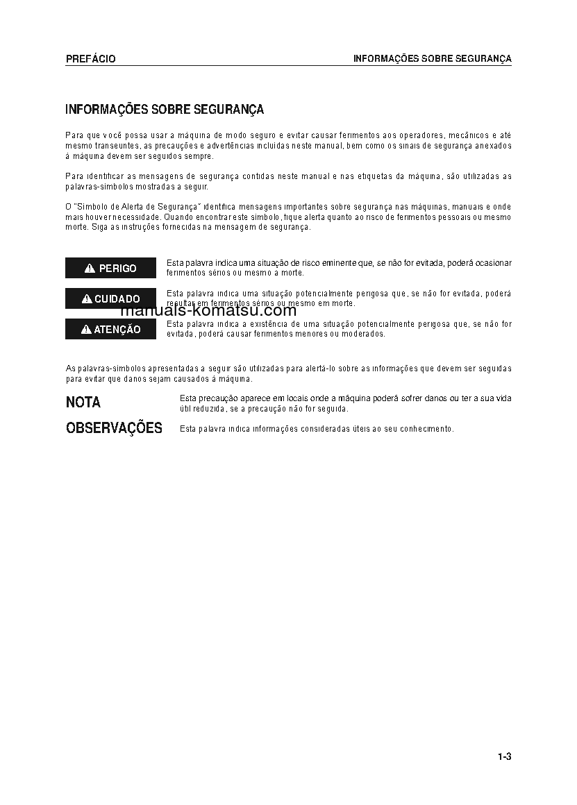 Protected: HD605-7(JPN)-E0 S/N 11289-UP Operation manual (Portuguese)