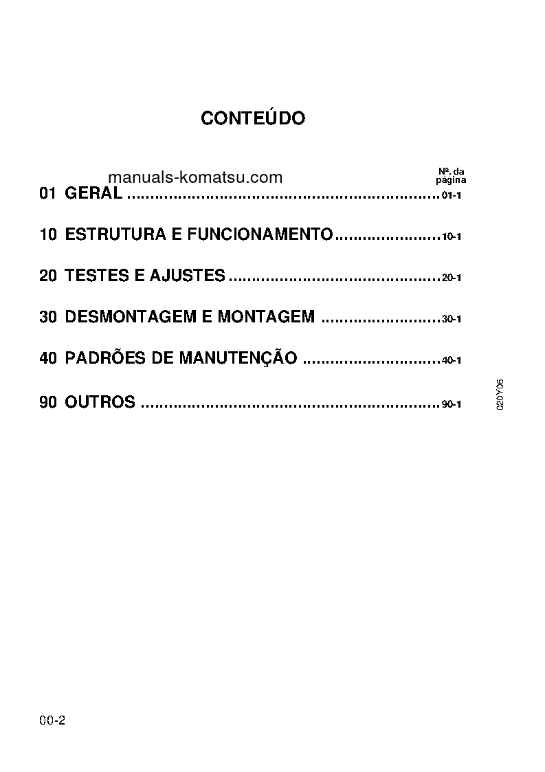 Protected: PC200-6(BRA) S/N B10001-UP Shop (repair) manual (Portuguese)